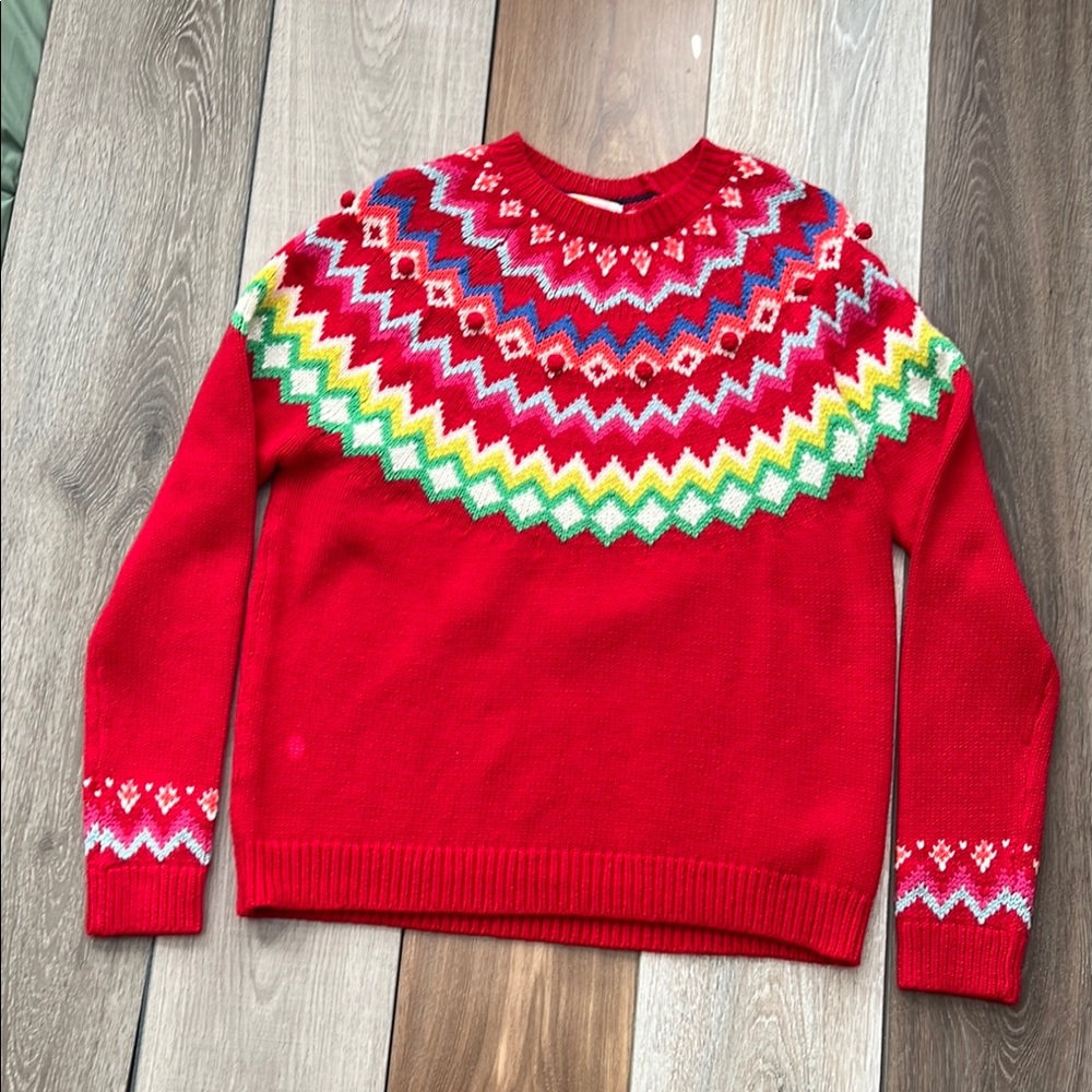 Boden Colorful Patterned Women's Sweater size US 10, UK 14